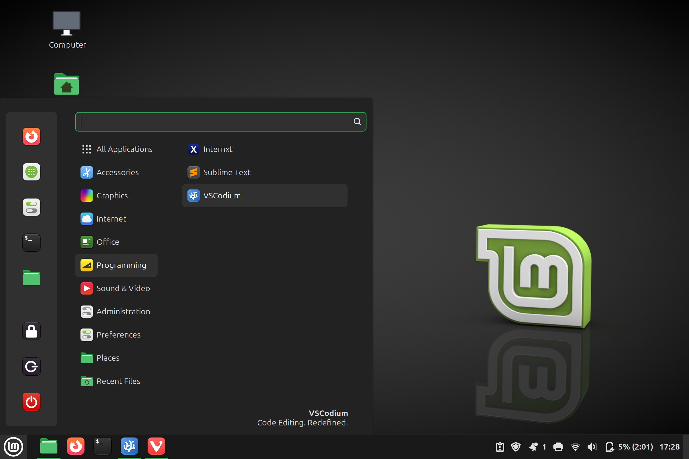 Linux Mint Cinnamon Desktop